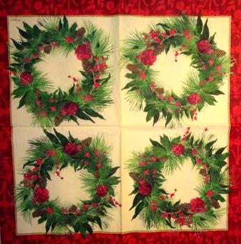 207 Christmas Flowers - 3-ply - Caspari
